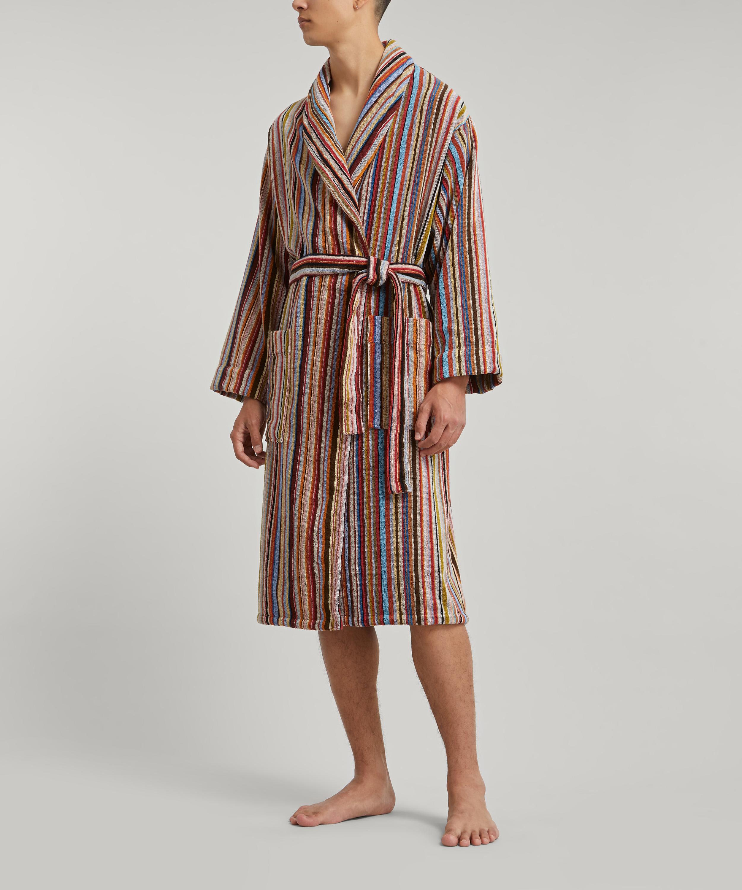 PAUL SMITH Signature Stripe Dressing Gown Bath Robe MEDIUM
